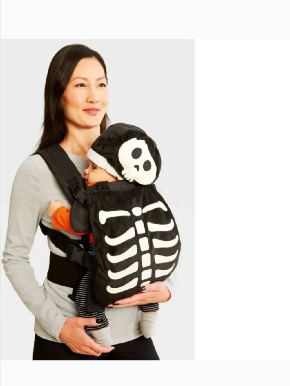 Skeleton Cover & Hat Plush 2 Pc Halloween Costume 6-24 mths